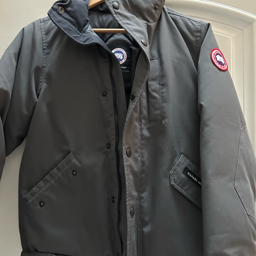 Canada Goose Boys Dark Gray Puffer Jacket